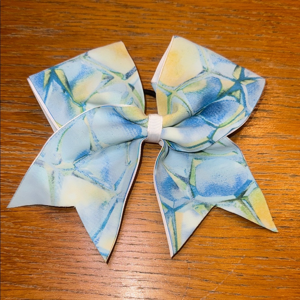 Charming Blue and Yellow Kids Hair Bow